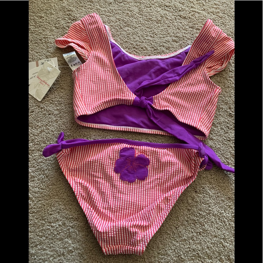New Tommy Bahama girls two piece retro swimsuit.